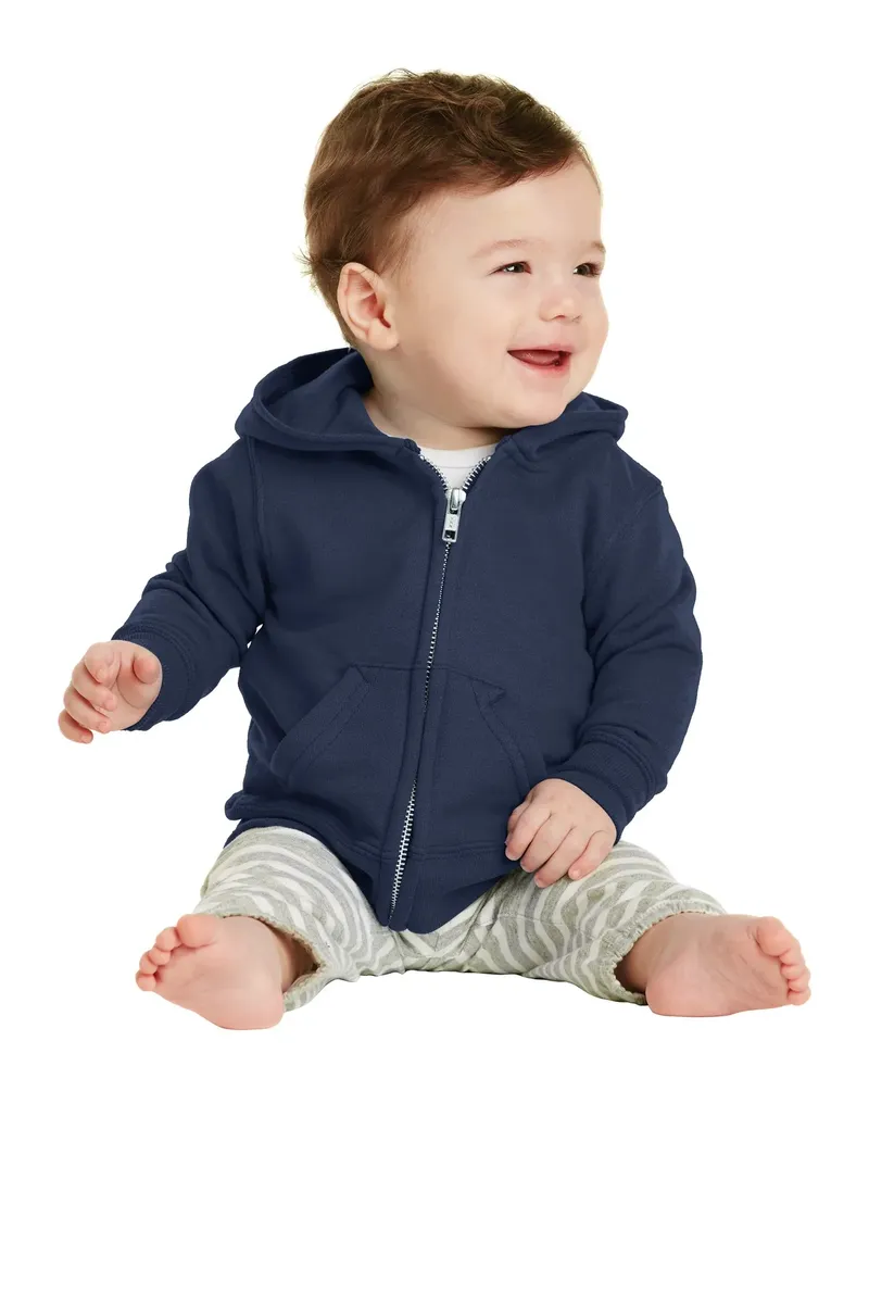 Port & Co Infant Core Fleece Full-Zip Hooded Sweatshirt. CAR78IZH - additional view 3