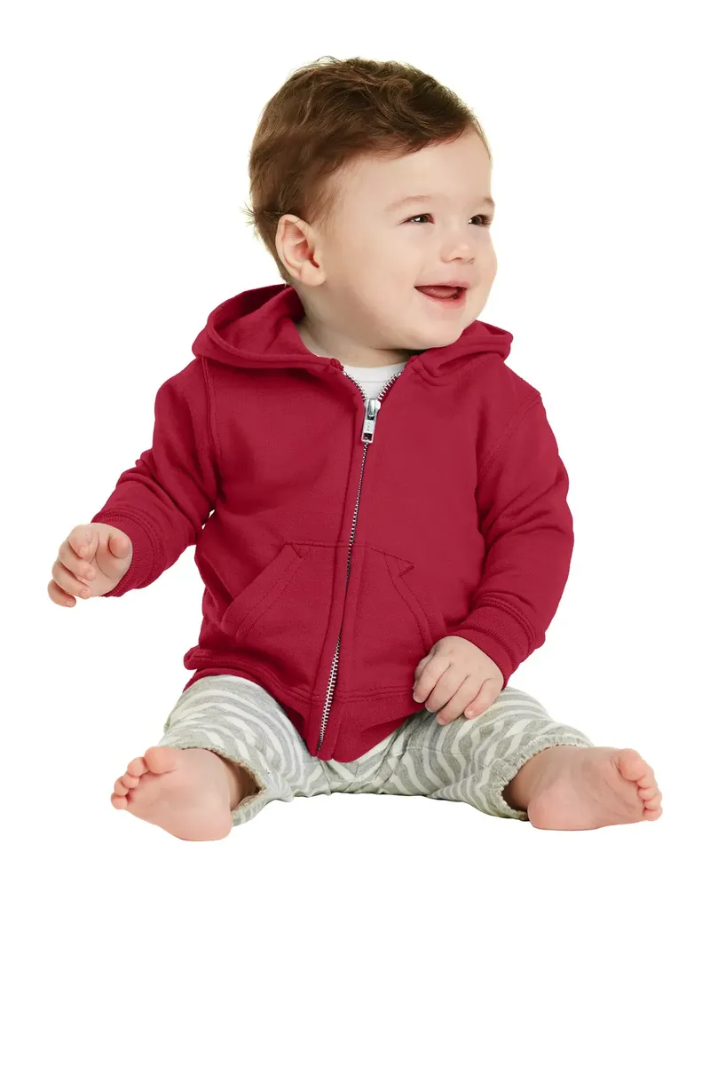 Port & Co Infant Core Fleece Full-Zip Hooded Sweatshirt. CAR78IZH - additional view 1