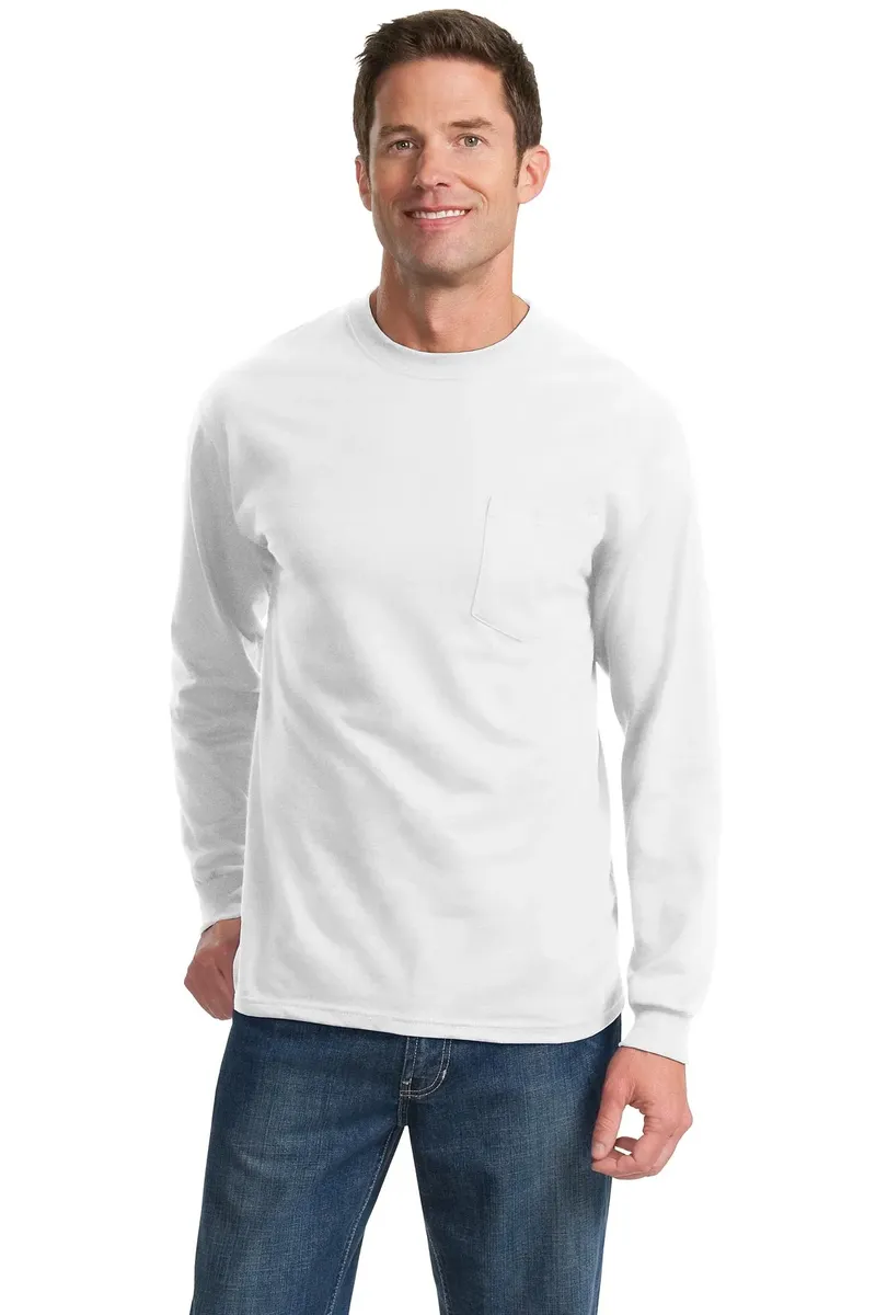 Port & Co Long Sleeve Essential Pocket Tee.  PC61LSP - additional view 9