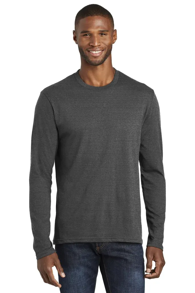 Port & Co Long Sleeve Fan Favorite  Blend Tee. PC455LS - additional view 4