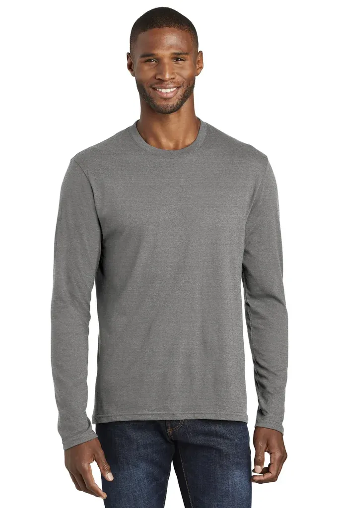 Port & Co Long Sleeve Fan Favorite  Blend Tee. PC455LS - additional view 2
