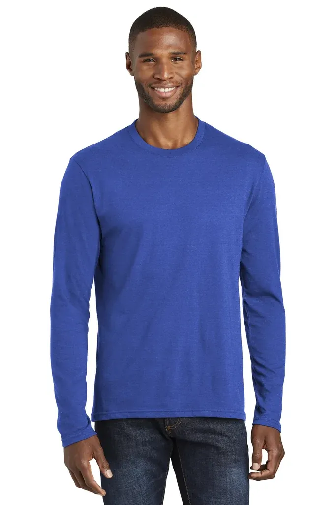 Port & Co Long Sleeve Fan Favorite  Blend Tee. PC455LS - additional view 1