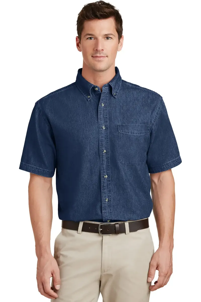 Port & Co Short Sleeve Value Denim Shirt. SP11