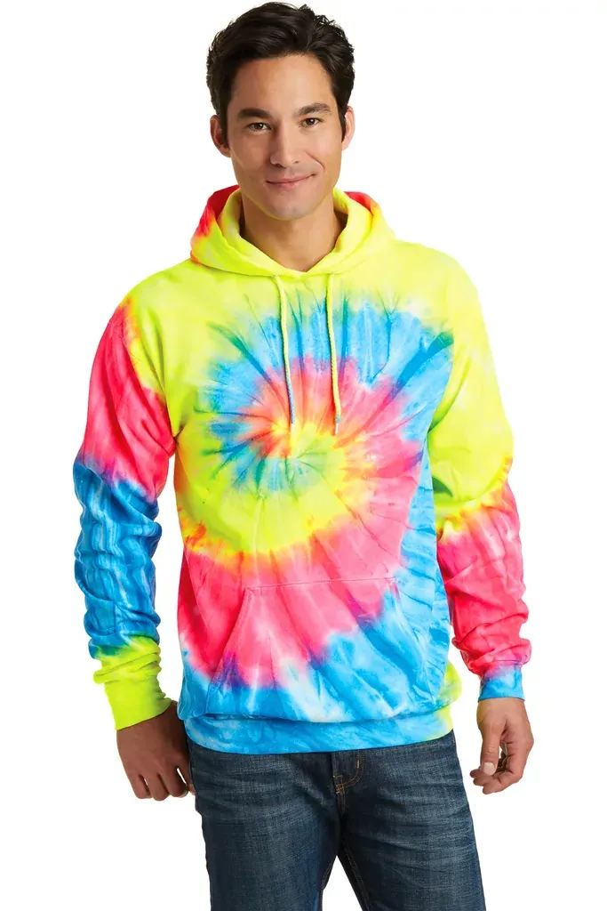 Port & Co Tie-Dye Pullover Hooded Sweatshirt. PC146 - additional view 6