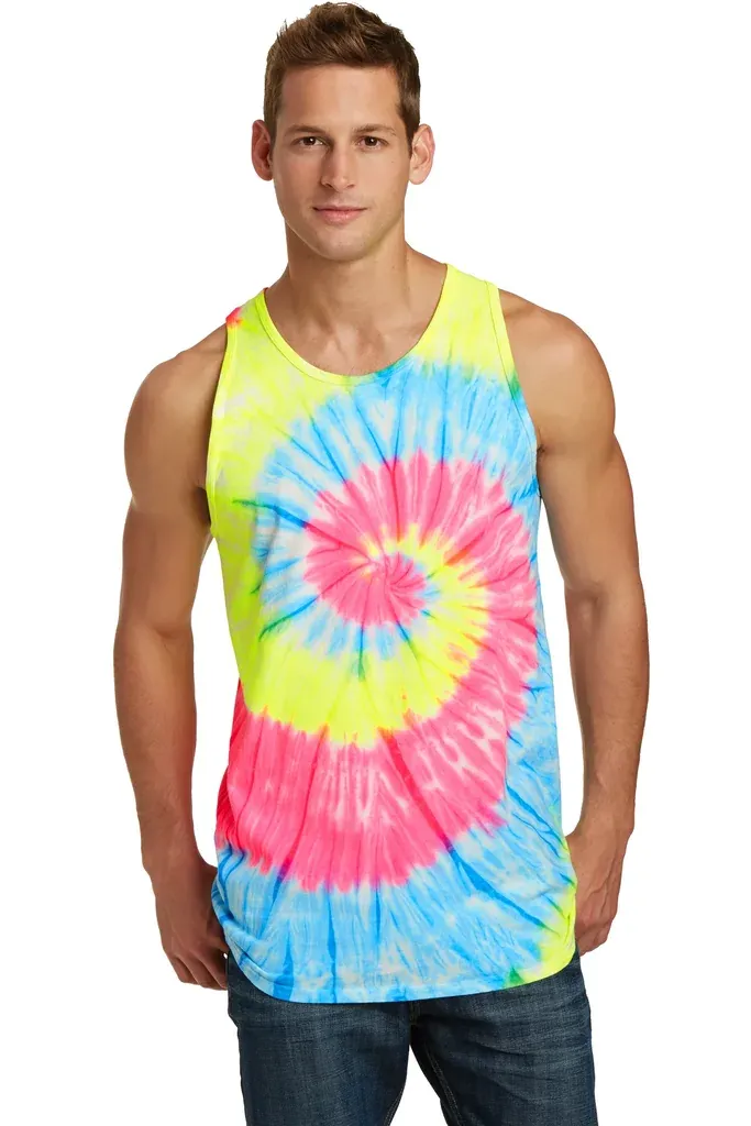 Port & Co Tie-Dye Tank Top.  PC147TT - additional view 1