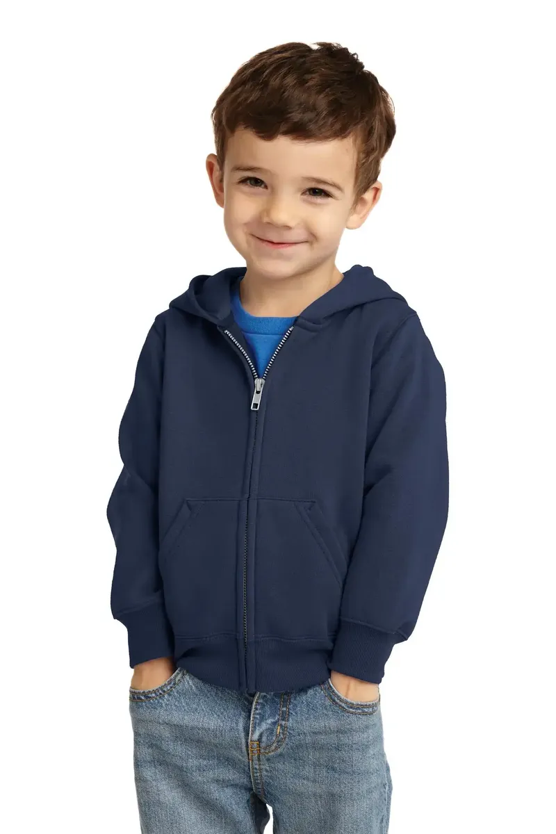 Port & Co Toddler Core Fleece Full-Zip Hooded Sweatshirt. CAR78TZH