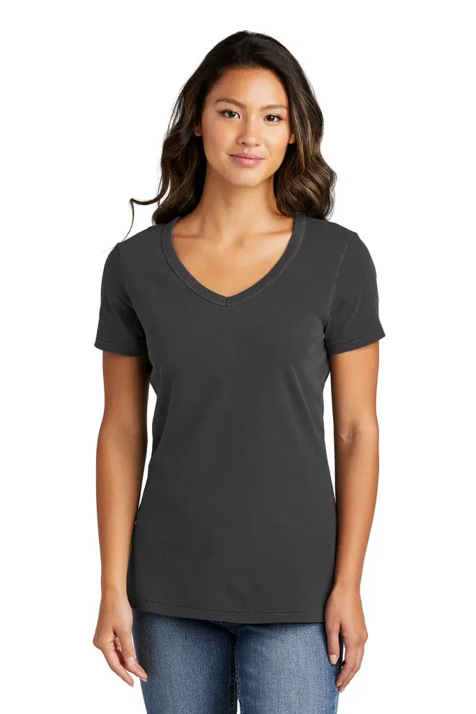 Port & Co Women's Beach Wash® Garment-Dyed V-Neck Tee LPC099V