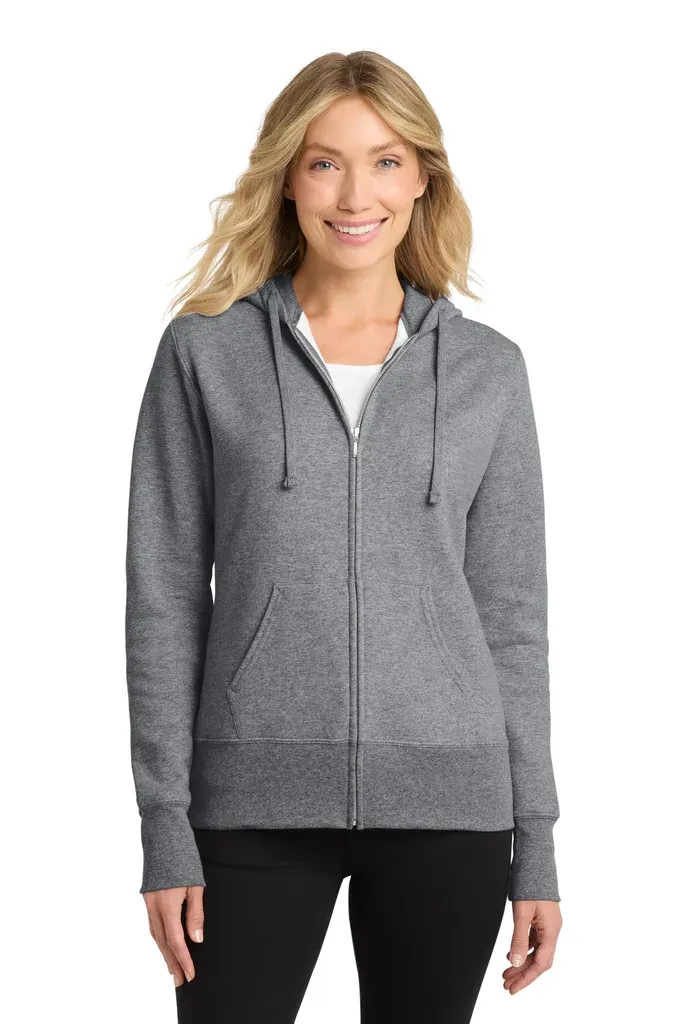 Port & Co Women's Core Fleece Full-Zip Hooded Sweatshirt. LPC78ZH - additional view 6