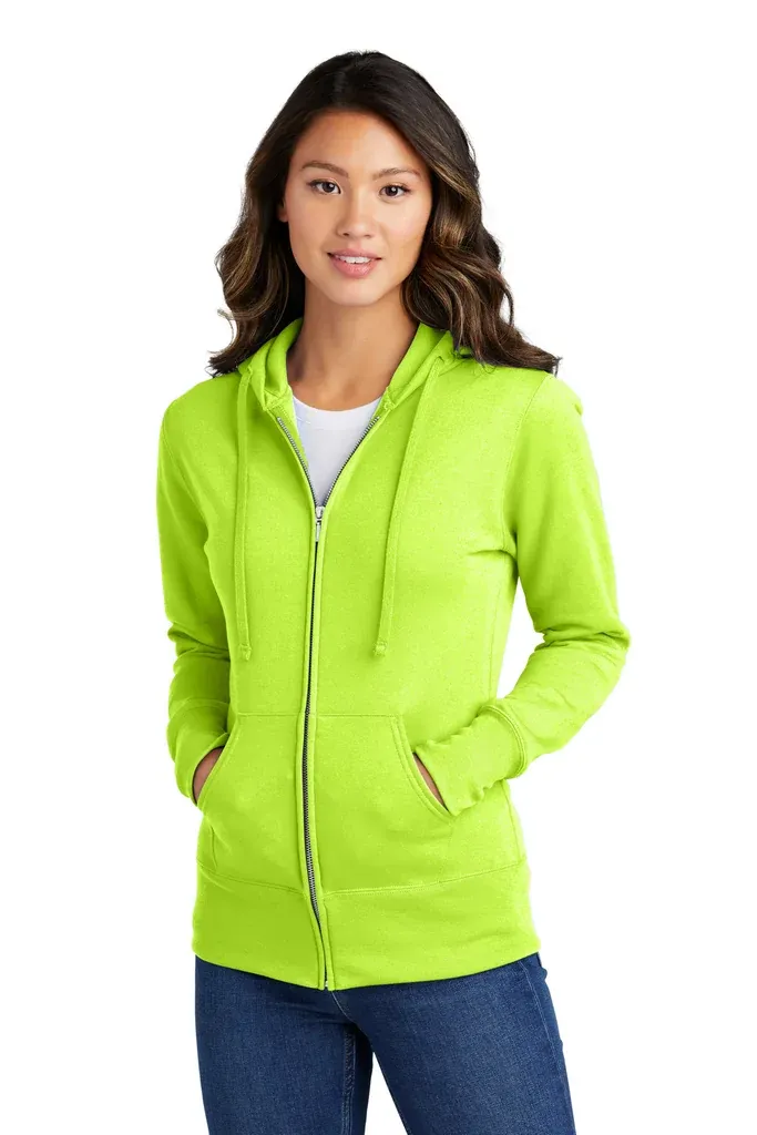 Port & Co Women's Core Fleece Full-Zip Hooded Sweatshirt. LPC78ZH - additional view 8