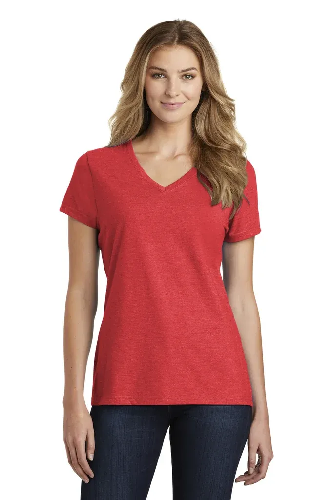Port & Co Women's Fan Favorite Blend V-Neck Tee. LPC455V