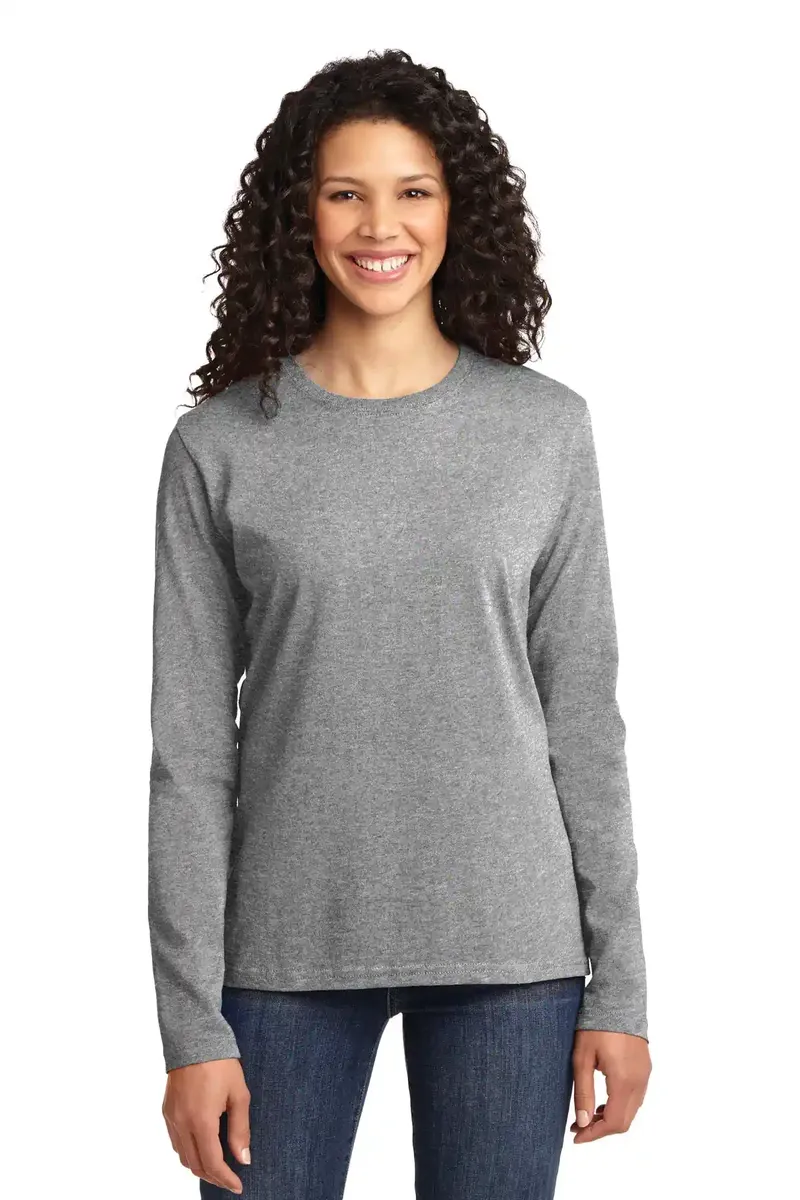 Port & Co Women's Long Sleeve Core Cotton Tee. LPC54LS
