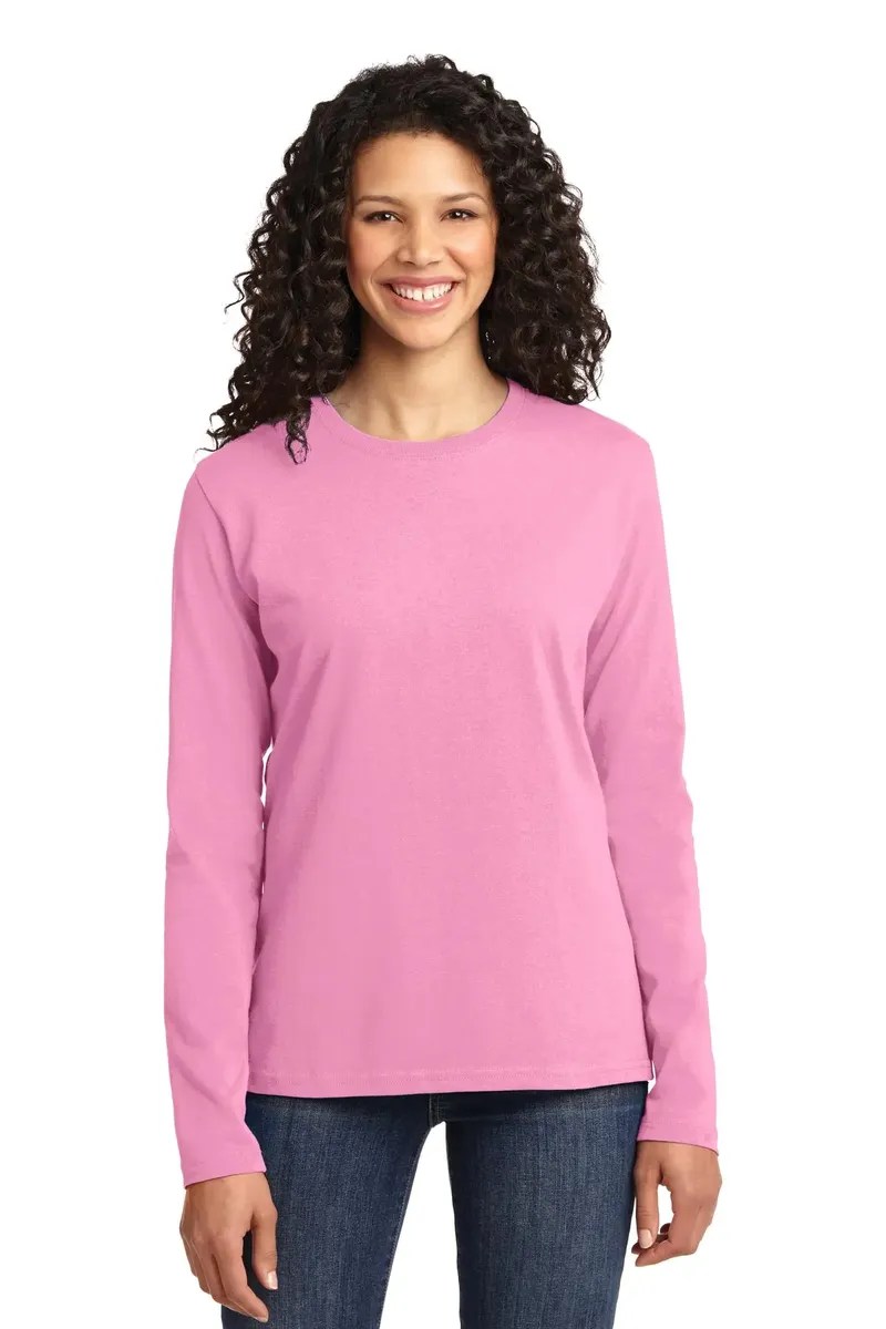 Port & Co Women's Long Sleeve Core Cotton Tee. LPC54LS - additional view 12