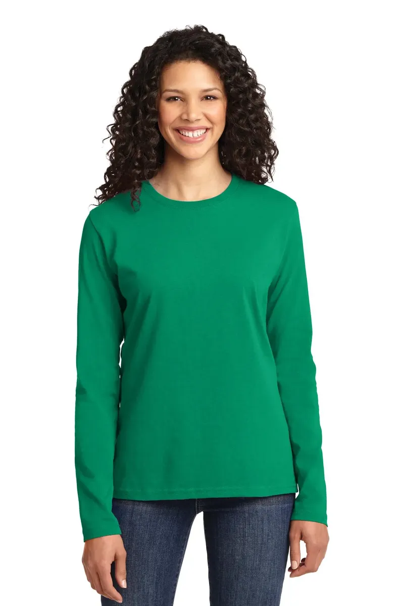 Port & Co Women's Long Sleeve Core Cotton Tee. LPC54LS - additional view 2