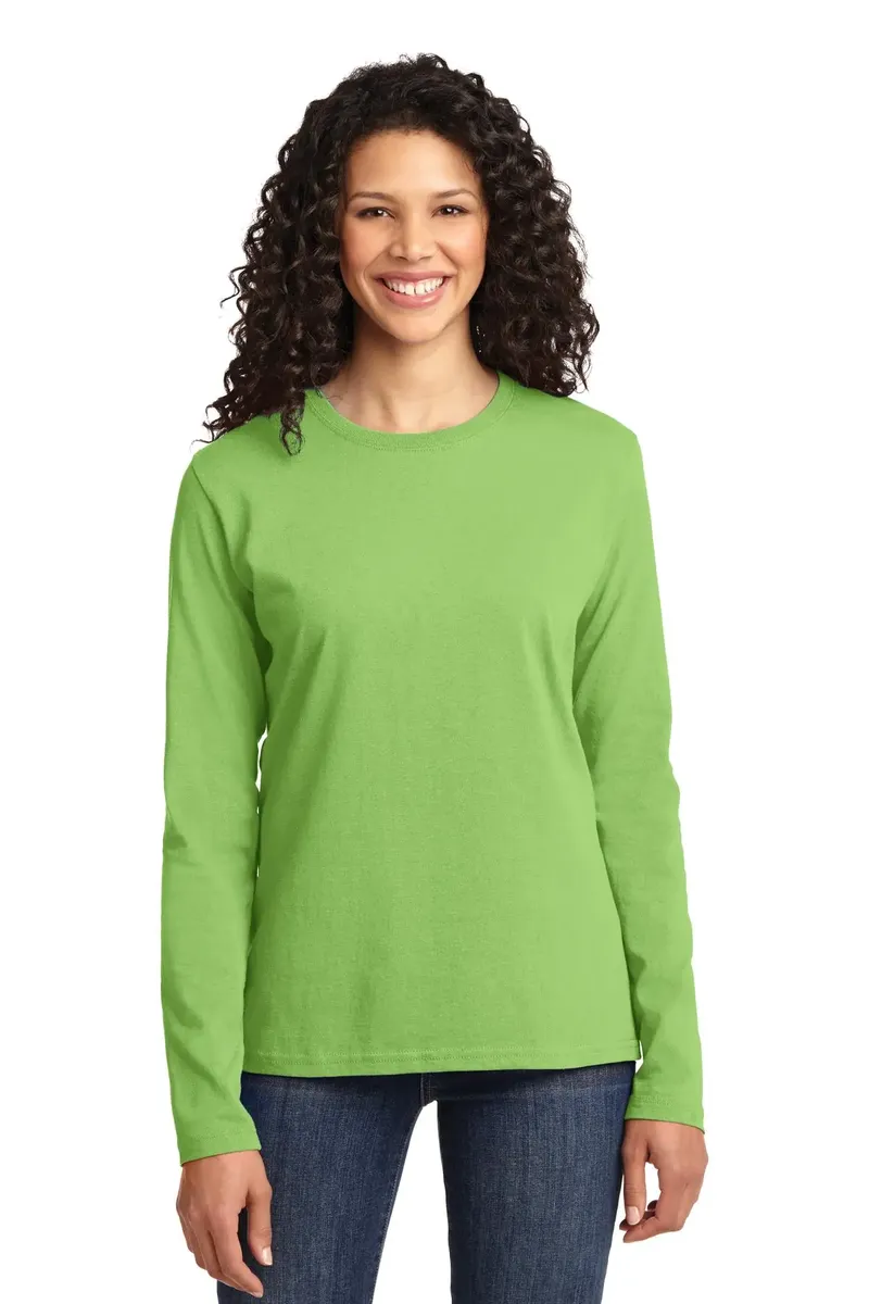 Port & Co Women's Long Sleeve Core Cotton Tee. LPC54LS - additional view 17