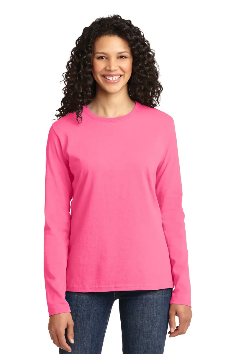 Port & Co Women's Long Sleeve Core Cotton Tee. LPC54LS - additional view 14