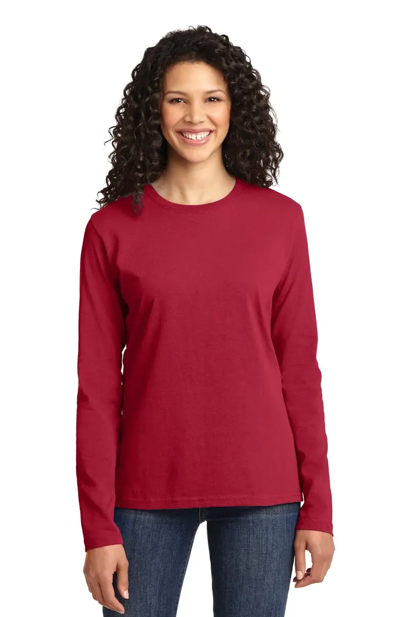 Port & Co Women's Long Sleeve Core Cotton Tee. LPC54LS - additional view 7