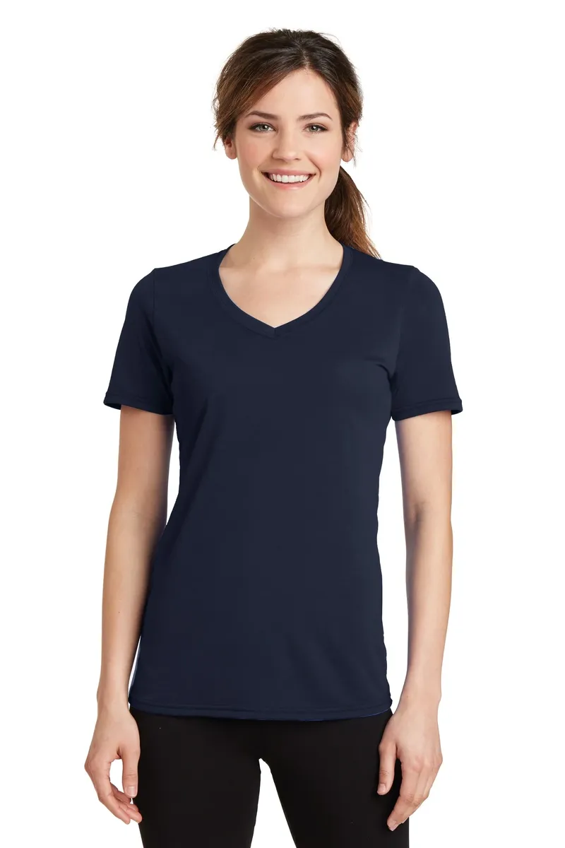 Port & Co Women's Performance Blend V-Neck Tee. LPC381V - additional view 1