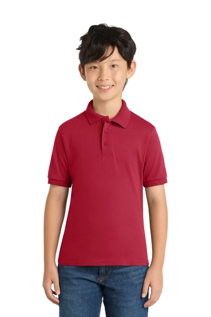 Port & Co Youth Core Blend Jersey Knit Polo. KP55Y - additional view 3