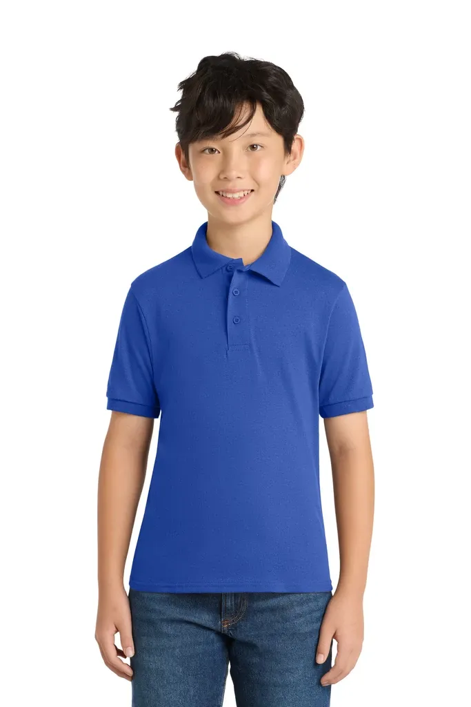 Port & Co Youth Core Blend Jersey Knit Polo. KP55Y