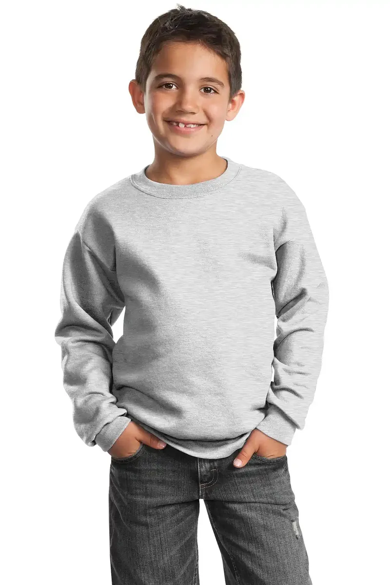 Port & Co Youth Core Fleece Crewneck Sweatshirt.  PC90Y - additional view 4