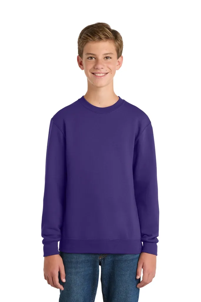 Port & Co Youth Core Fleece Crewneck Sweatshirt.  PC90Y - additional view 11