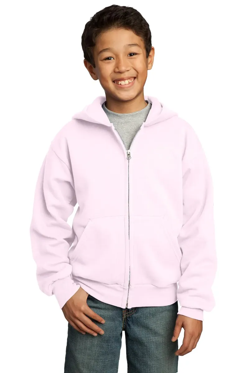 Port & Co Youth Core Fleece Full-Zip Hooded Sweatshirt.  PC90YZH - additional view 17