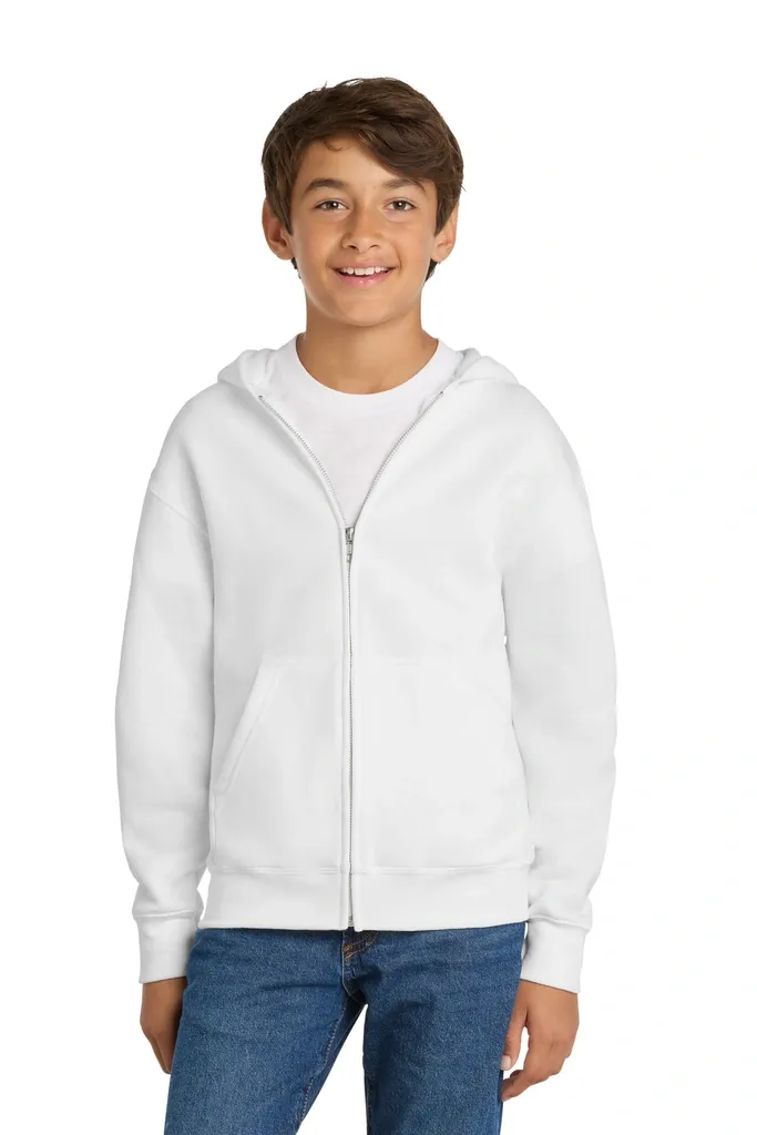 Port & Co Youth Core Fleece Full-Zip Hooded Sweatshirt.  PC90YZH - additional view 14