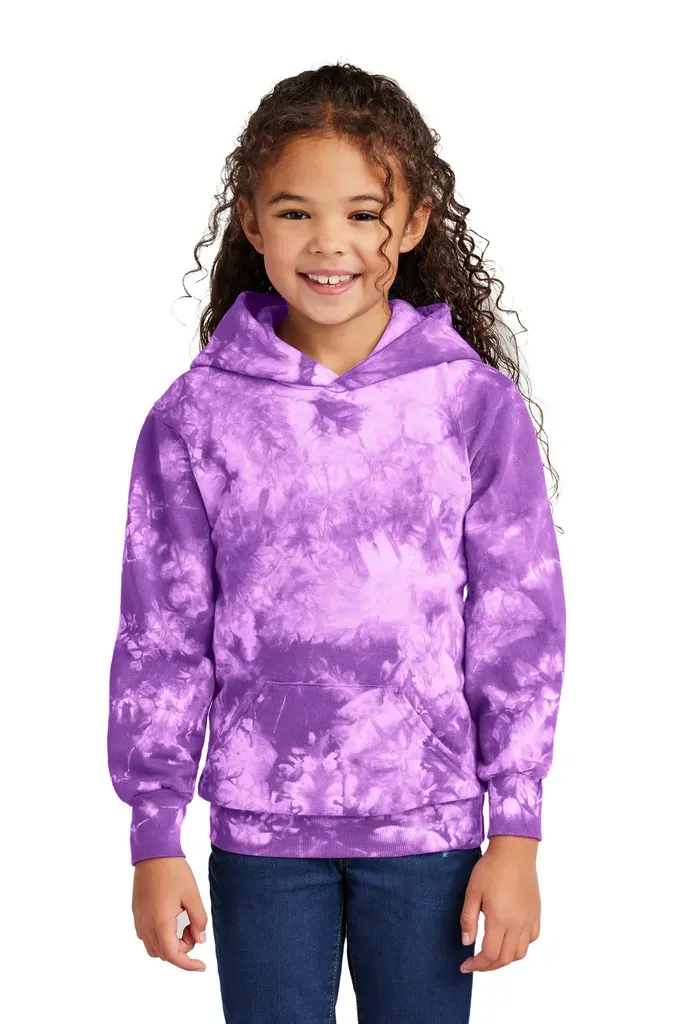 Port & Co Youth Crystal Tie-Dye Pullover Hoodie PC144Y - additional view 1