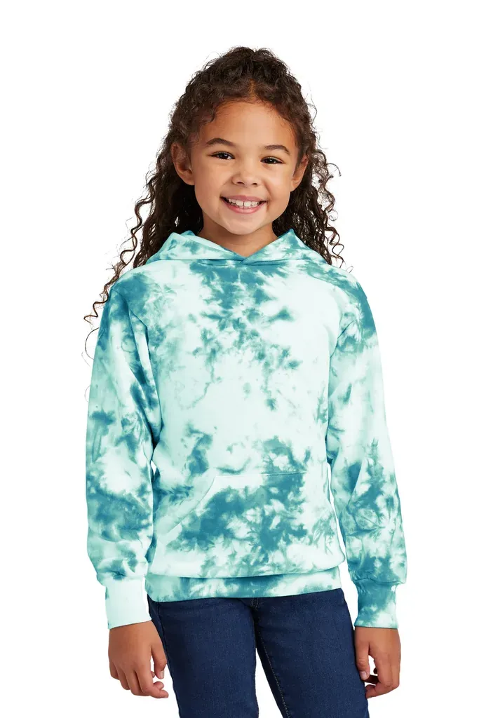 Port & Co Youth Crystal Tie-Dye Pullover Hoodie PC144Y - additional view 4