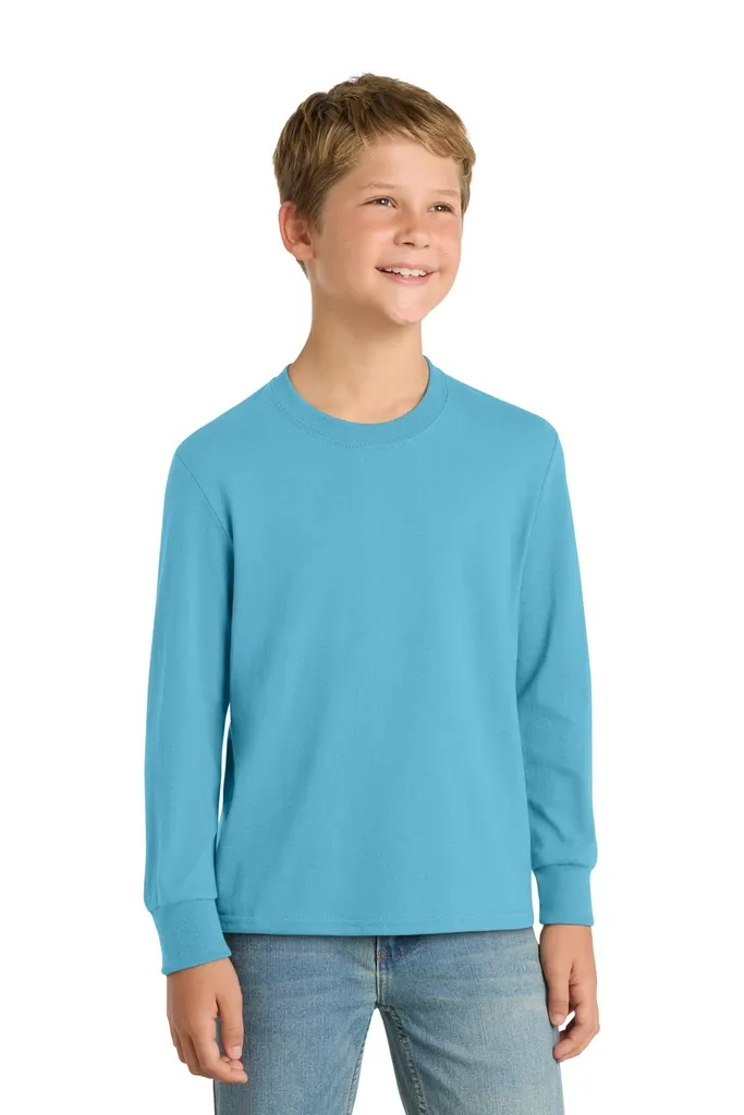 Port & Co Youth Long Sleeve Core Cotton Tee. PC54YLS - additional view 13