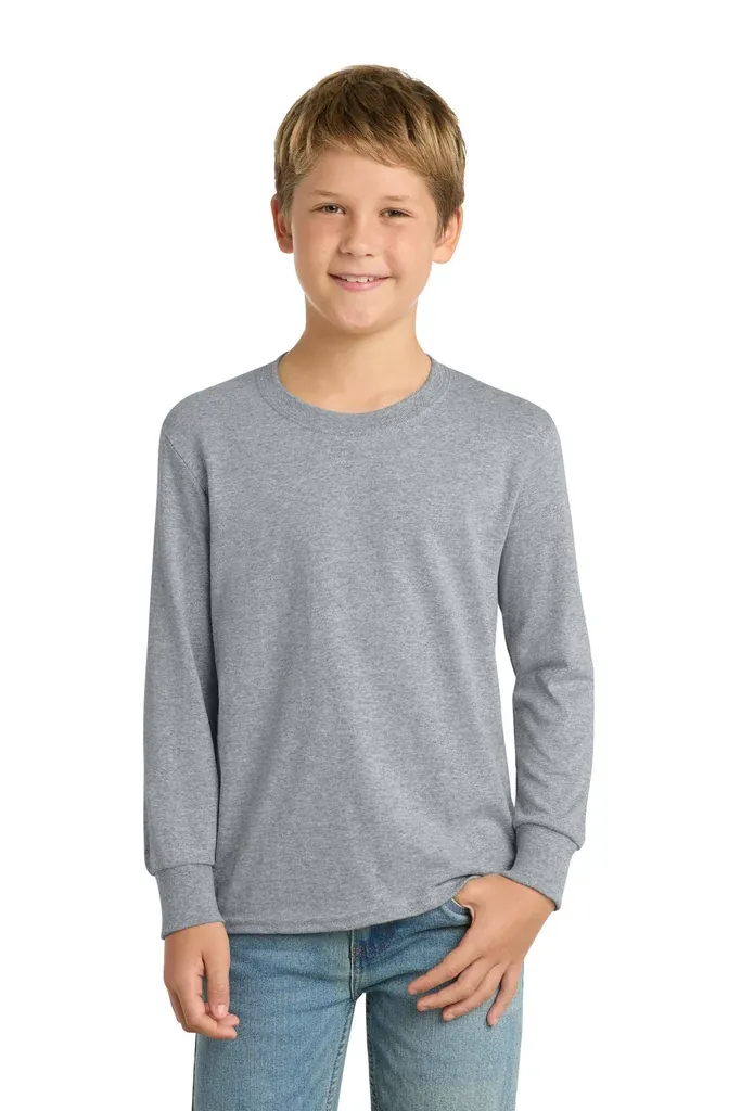 Port & Co Youth Long Sleeve Core Cotton Tee. PC54YLS - additional view 3