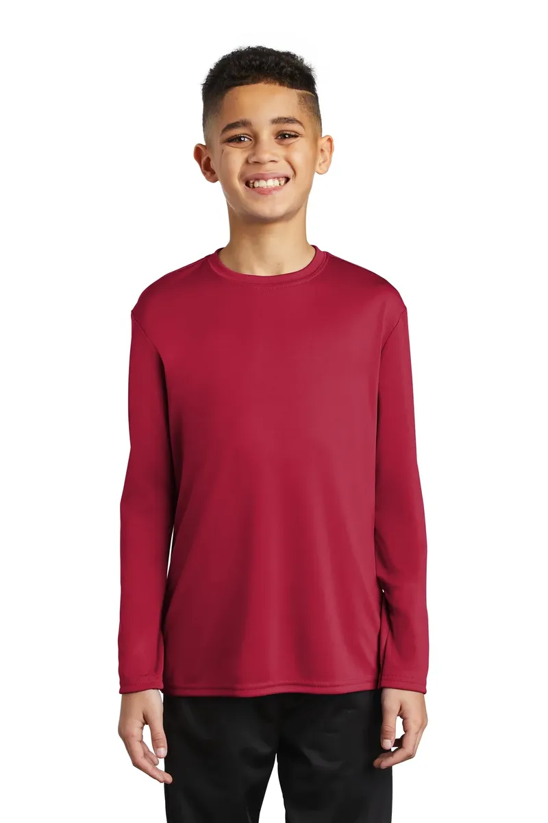 Port & Co Youth Long Sleeve Performance Tee PC380YLS - additional view 2