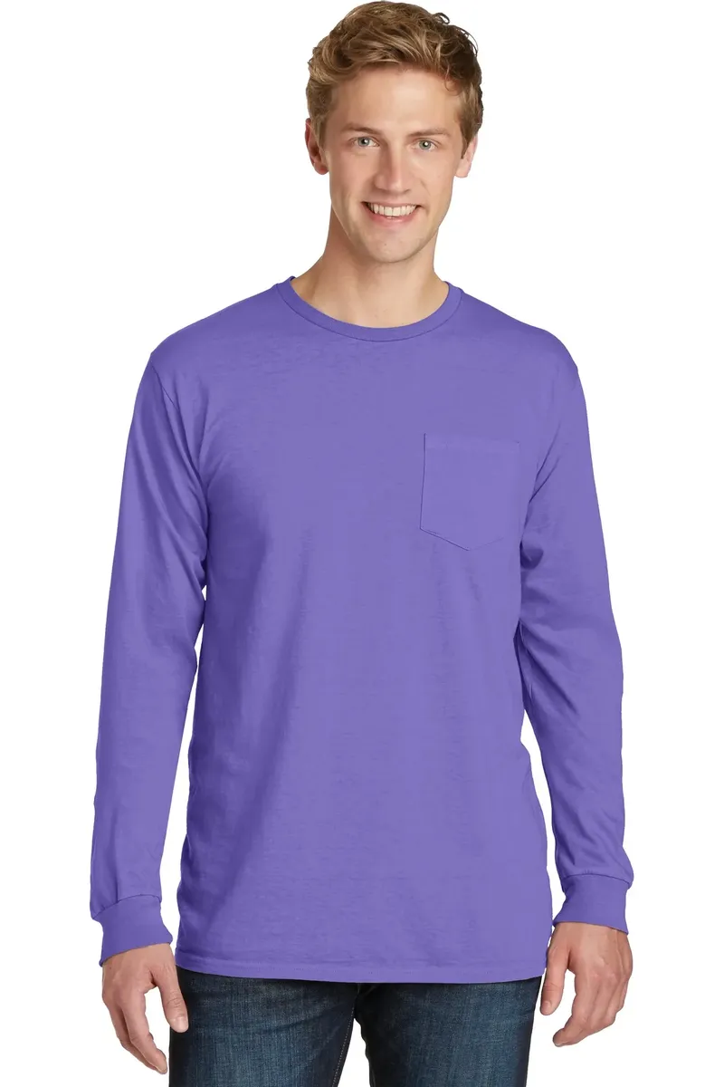 Port & Company® Beach Wash® Garment-Dyed Long Sleeve Pocket Tee  PC099LSP - additional view 8