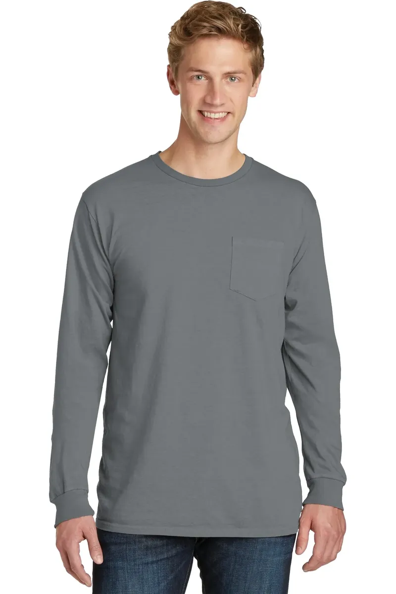 Port & Company® Beach Wash® Garment-Dyed Long Sleeve Pocket Tee  PC099LSP - additional view 11