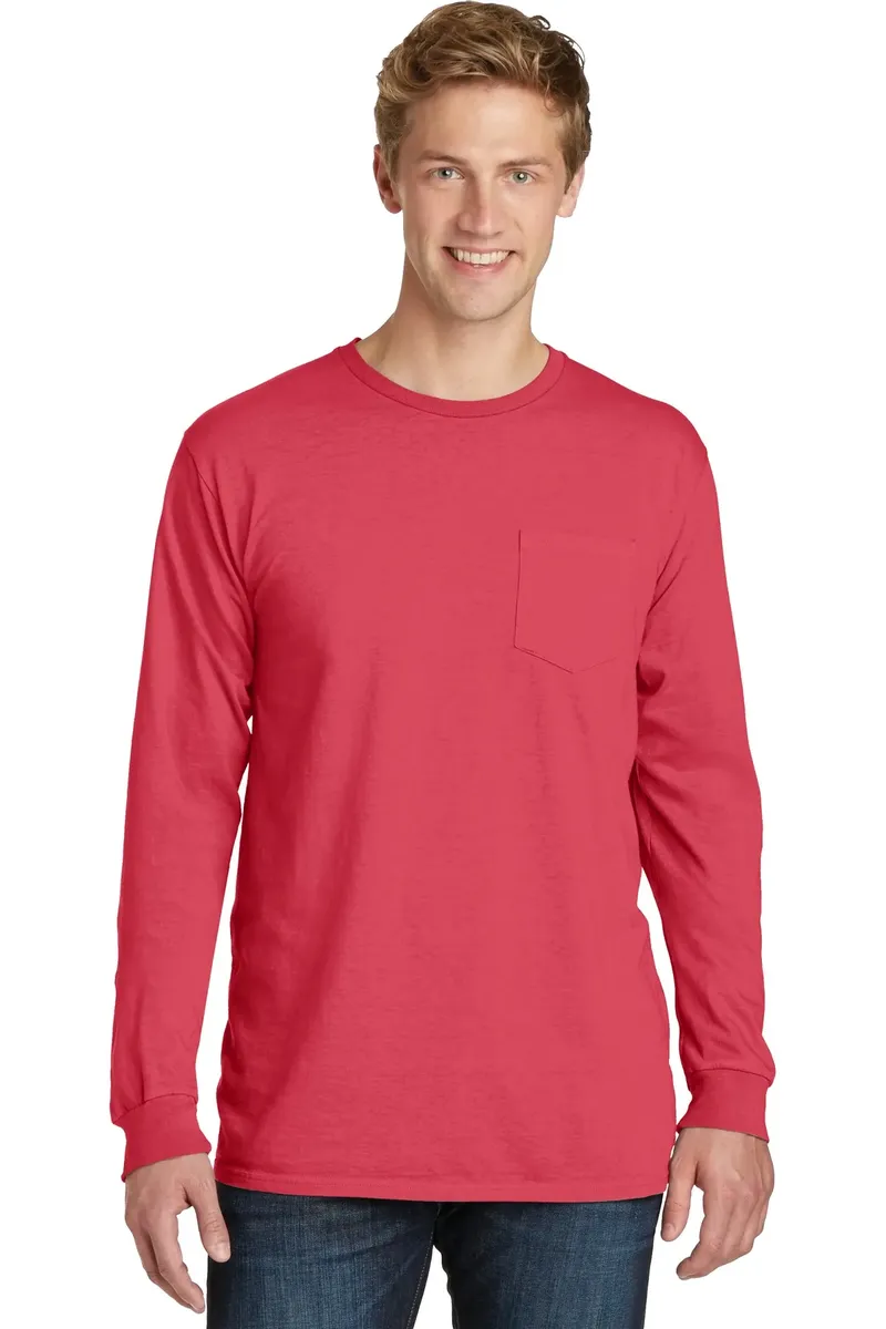 Port & Company® Beach Wash® Garment-Dyed Long Sleeve Pocket Tee  PC099LSP - additional view 13
