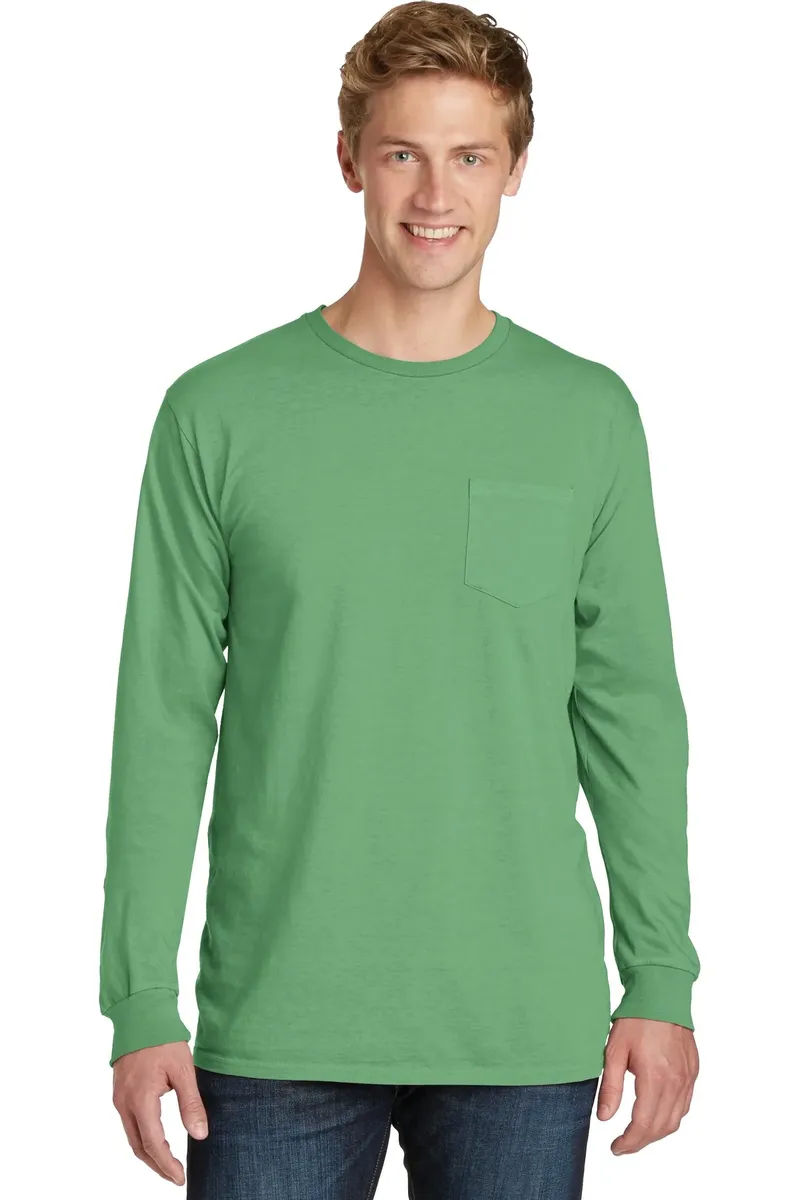 Port & Company® Beach Wash® Garment-Dyed Long Sleeve Pocket Tee  PC099LSP - additional view 3