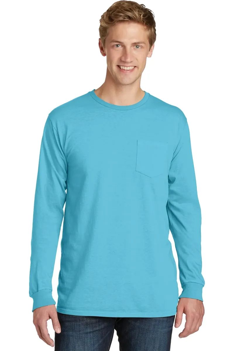 Port & Company® Beach Wash® Garment-Dyed Long Sleeve Pocket Tee  PC099LSP - additional view 7