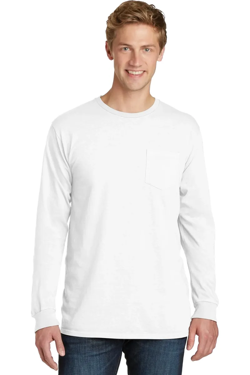 Port & Company® Beach Wash® Garment-Dyed Long Sleeve Pocket Tee  PC099LSP - additional view 4