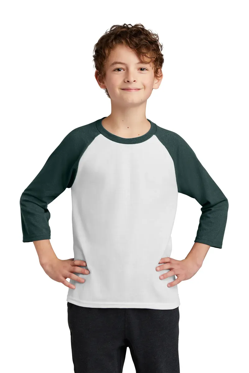 Port & Company® Youth Core Blend 3/4-Sleeve Raglan Tee. PC55YRS - additional view 7