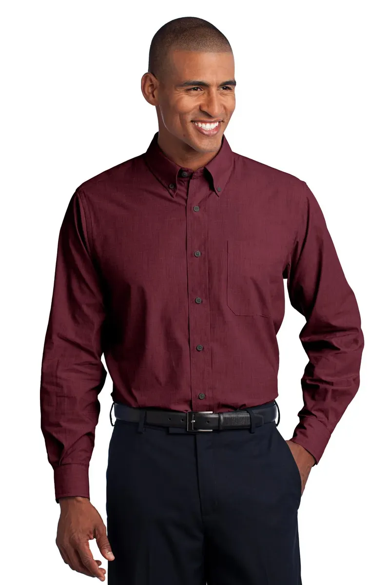 Port Authority® Crosshatch Easy Care Shirt. S640 - additional view 3