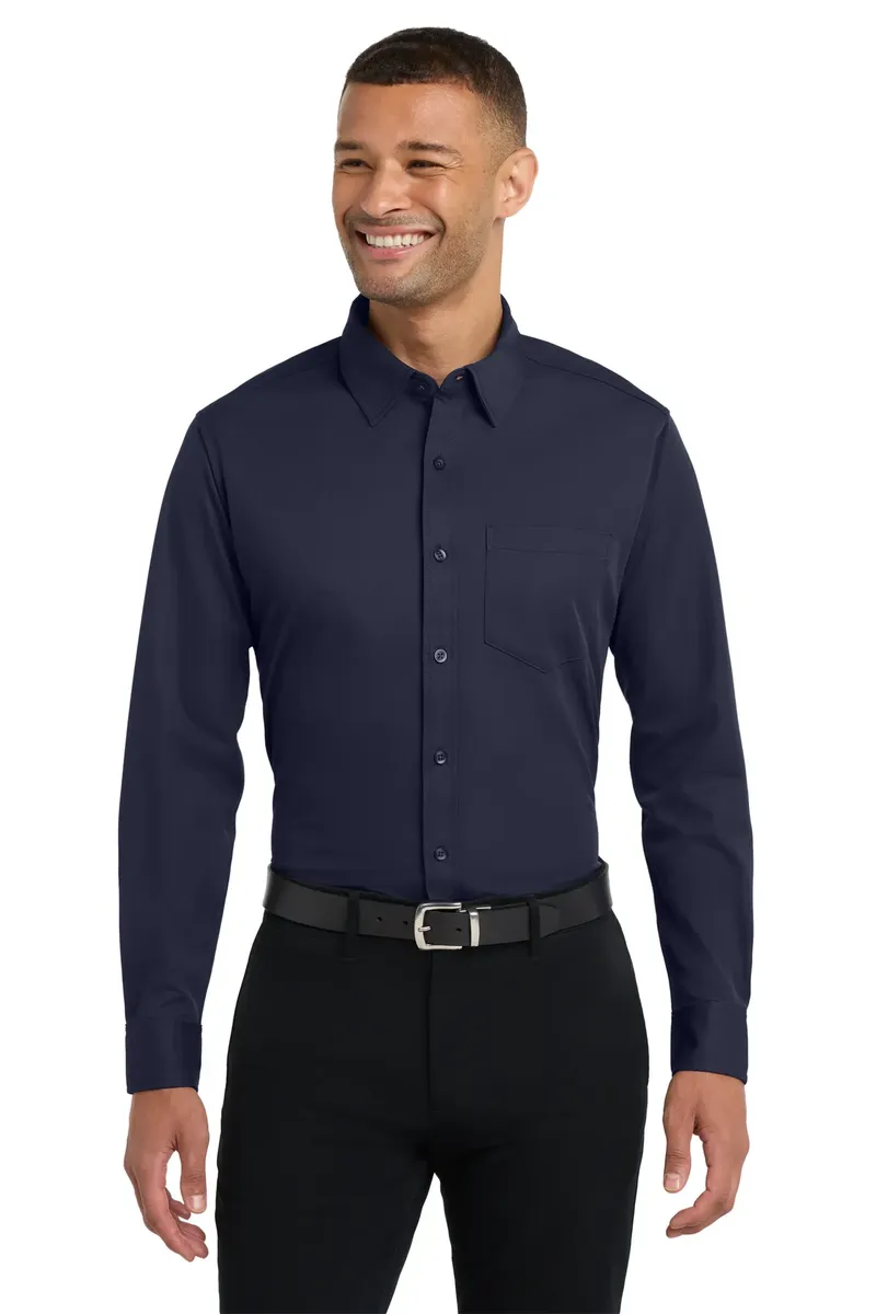 Port Authority® Dimension Knit Dress Shirt. K570 - additional view 2