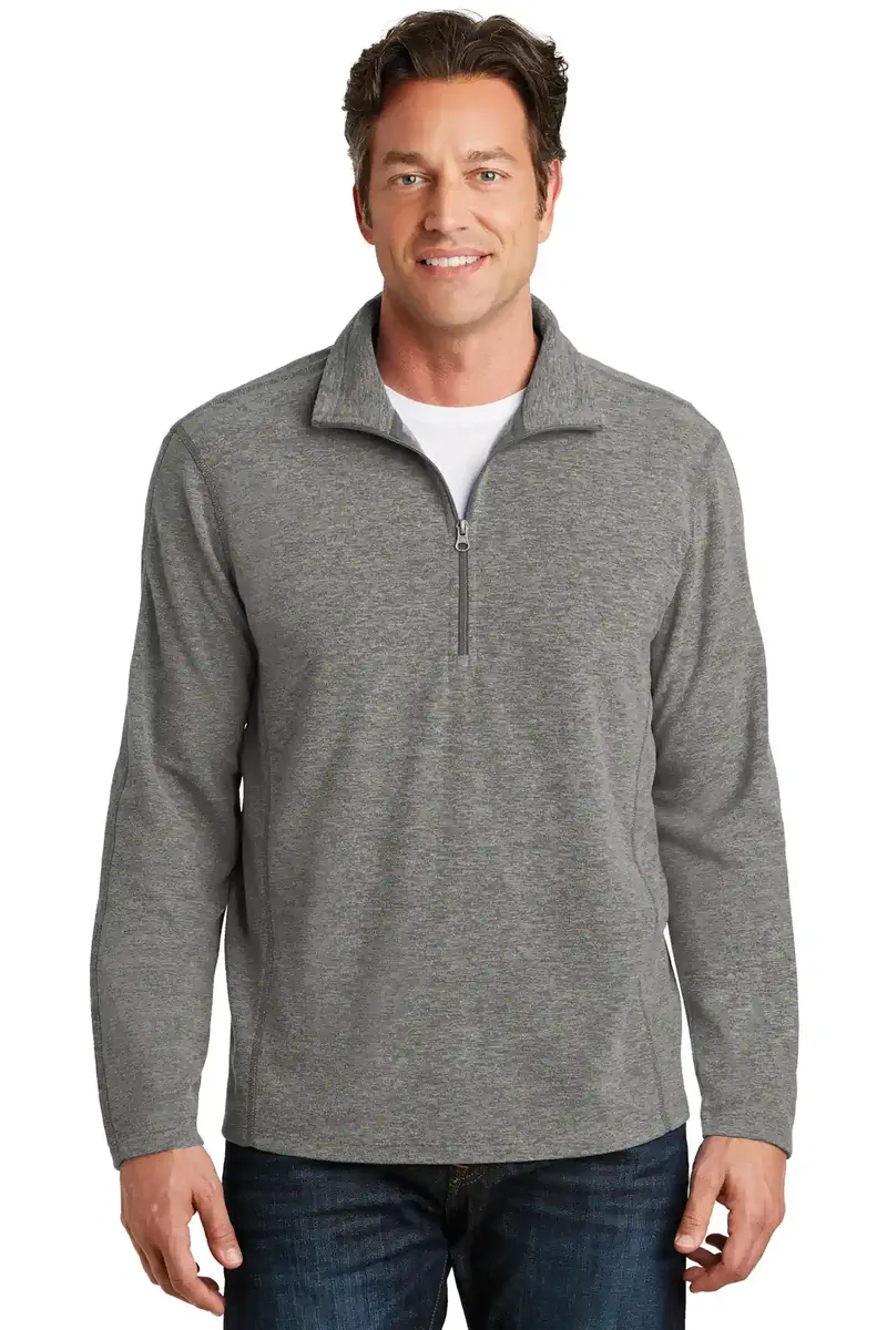 Port Authority® Heather Microfleece 1/2-Zip Pullover. F234 - additional view 3