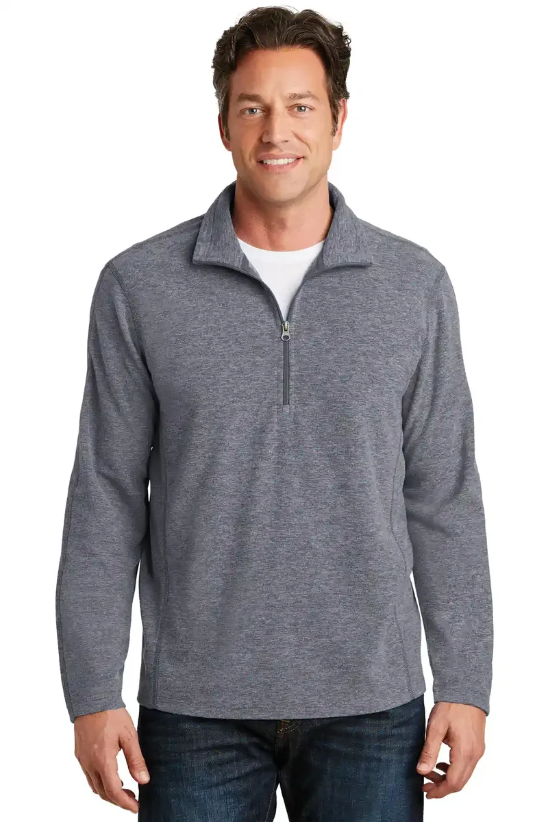 Port Authority® Heather Microfleece 1/2-Zip Pullover. F234 - additional view 2