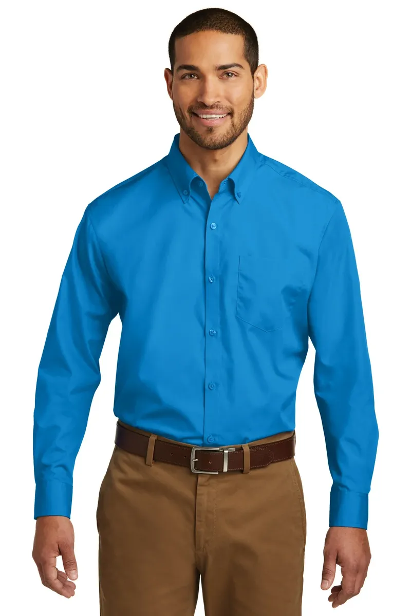 Port Authority® Long Sleeve Carefree Poplin Shirt. W100 - additional view 1