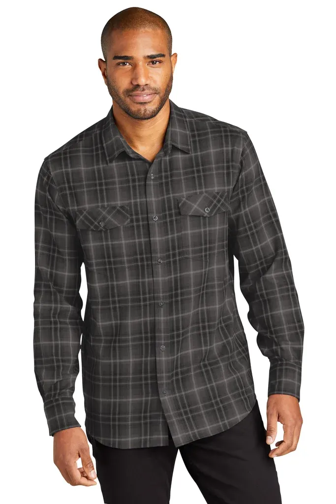 Port Authority® Long Sleeve Ombre Plaid Shirt W672 - additional view 1