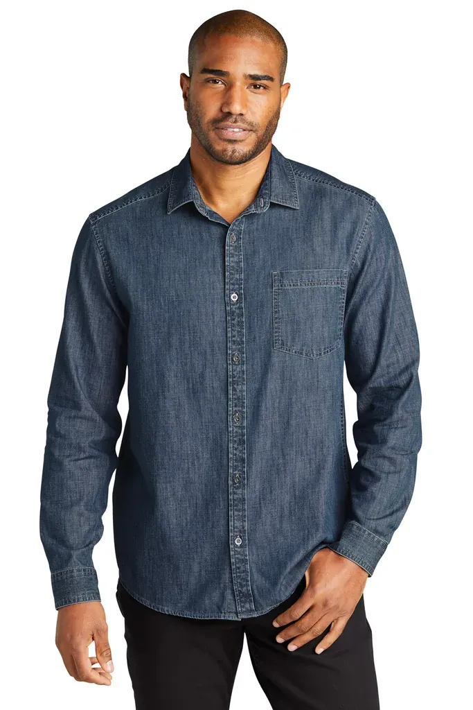 Port Authority® Long Sleeve Perfect Denim Shirt W676 - additional view 1
