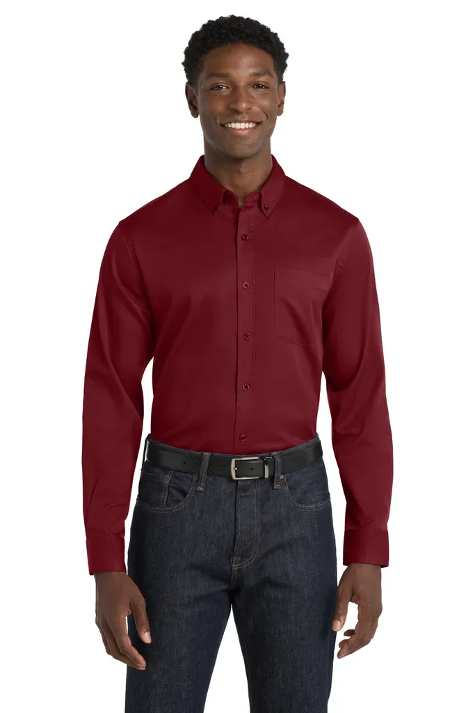 Port Authority® Long Sleeve SuperPro React Twill Shirt. W808 - additional view 7