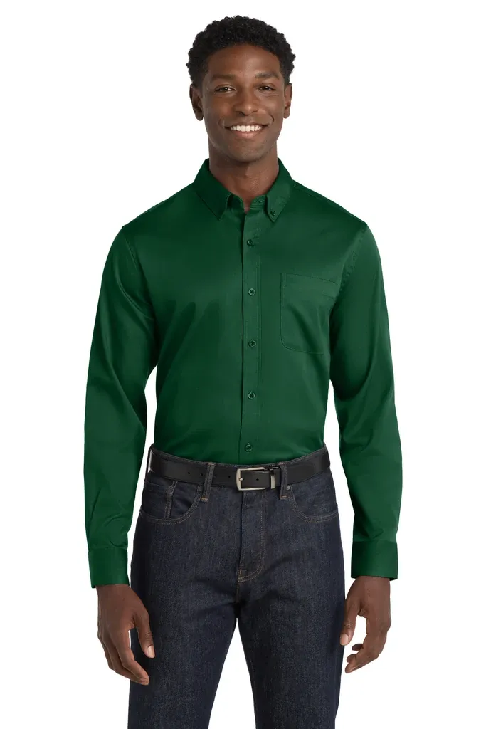 Port Authority® Long Sleeve SuperPro React Twill Shirt. W808 - additional view 8