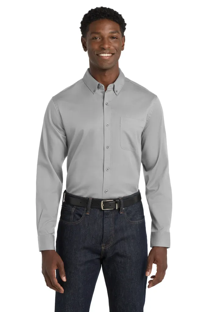 Port Authority® Long Sleeve SuperPro React Twill Shirt. W808 - additional view 6