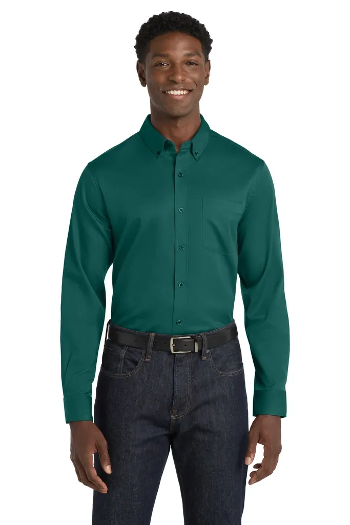 Port Authority® Long Sleeve SuperPro React Twill Shirt. W808